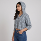 Checkered Full Sleeve Crop Shirt