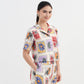 Tropical Print Boxy Shirt