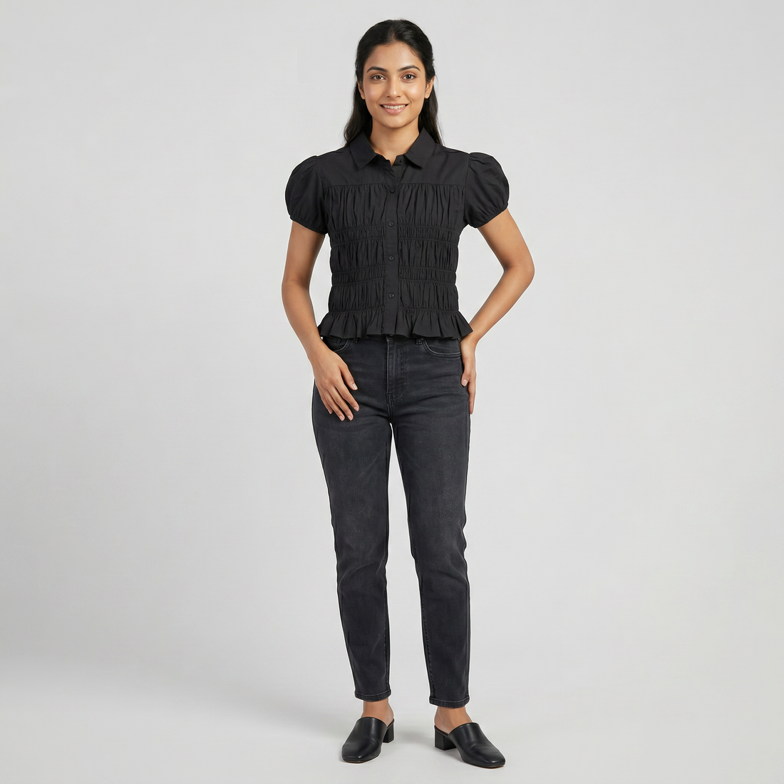Slim Fit Cropped Shirt