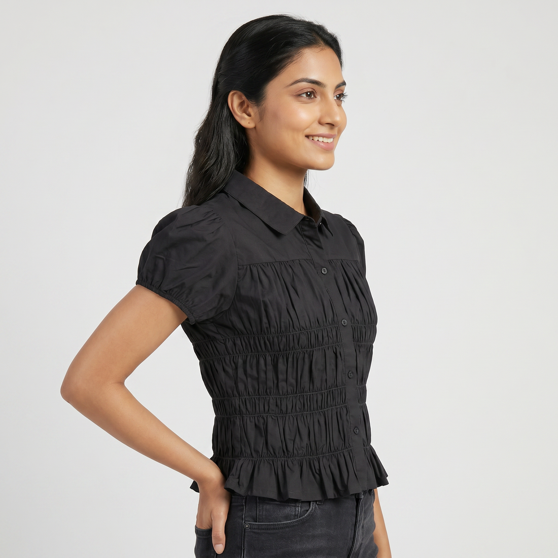 Slim Fit Cropped Shirt