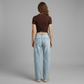 Solid Shirt Collar Slim Shirt
