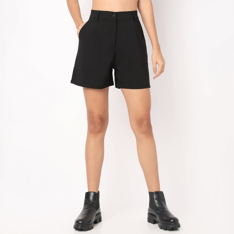 Boxy Fit High Rise Shorts