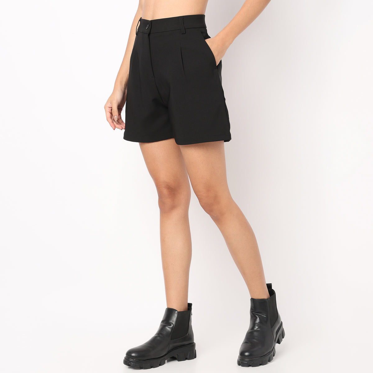 Boxy Fit High Rise Shorts