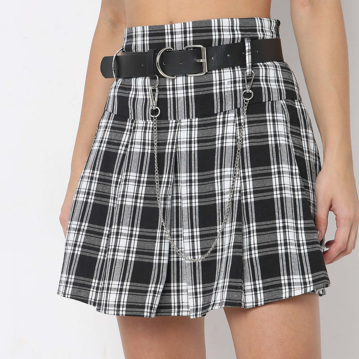 Checkered High Rise Betty Skirts