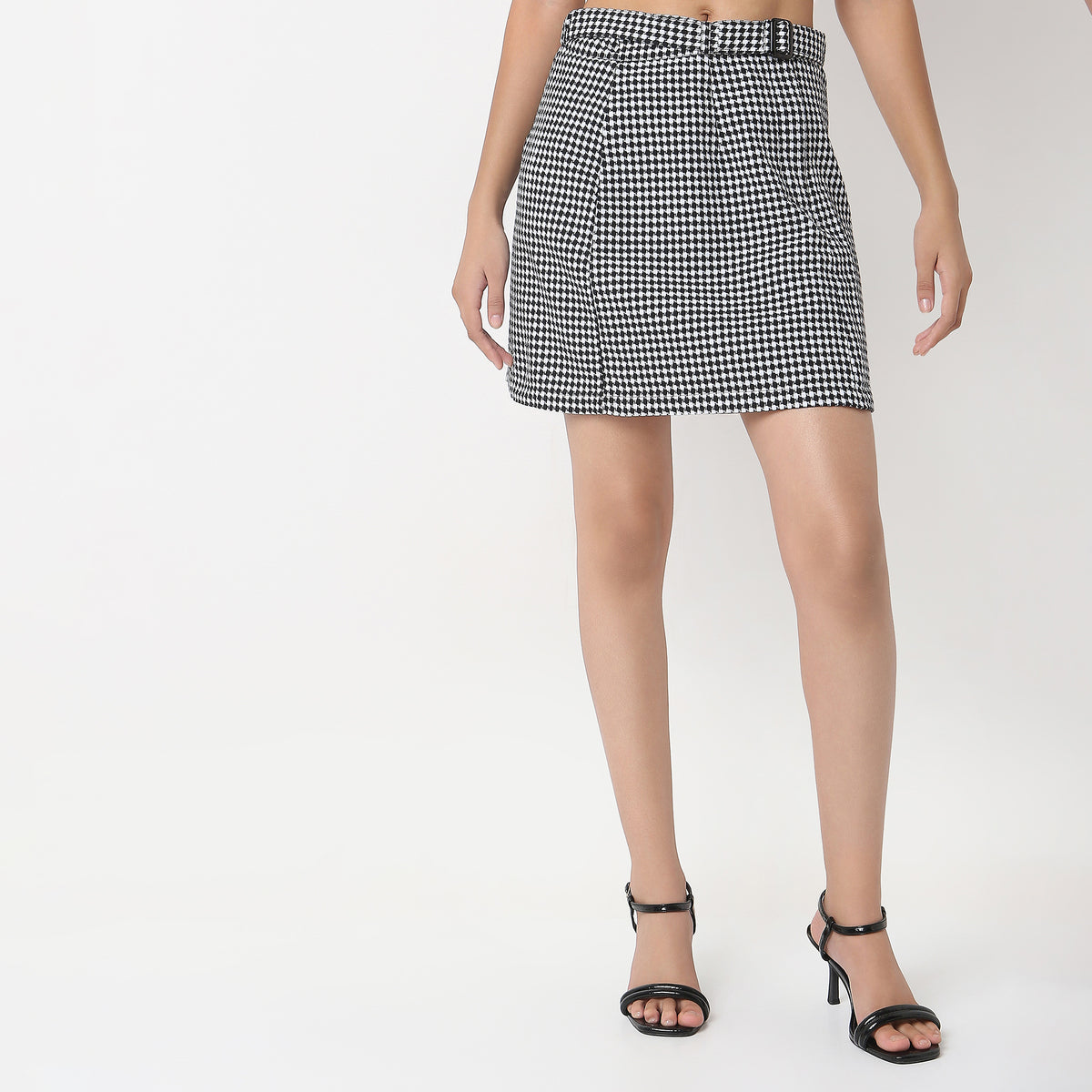 Checkered High Rise Betty Skirts