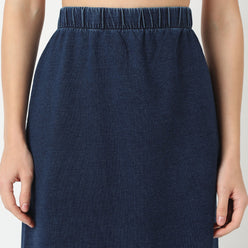 Straight Fit Solid Full Length High Rise Skirt