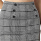 Slim Fit Checkered High Rise Skirt