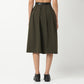 Betty Olive Midi Skirt with Belt Detailing At Waist