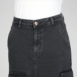 Street Look Long Denim Skirt