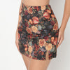 Young Women Fitted Skirt with Floral Print