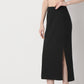 Slim Fit Solid High Rise Skirt