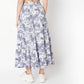 Flare Fit Printed Ankle Length High Rise Skirt