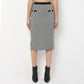 Slim Fit Skirt With Checkered Print