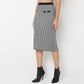 Slim Fit Skirt With Checkered Print