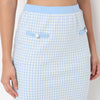 Slim Fit Skirt With Checkered Print