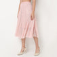 Buy Women Flare Fit Solid Knee Length High Rise Skirt  - Style Union