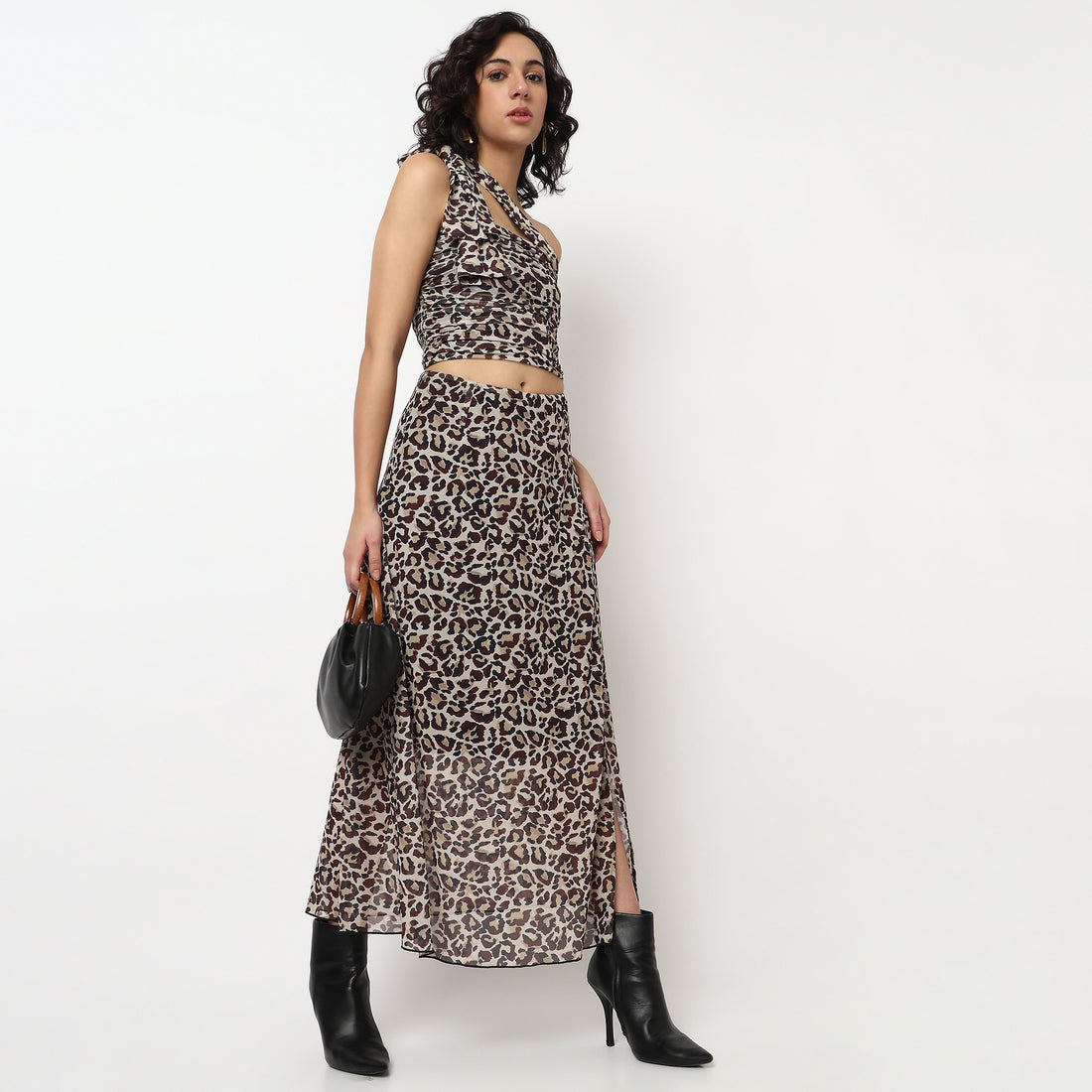 Buy Women Straight Fit Printed Ankle Length High Rise Skirt  - Style Union
