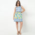 Printed Flared High Rise Skirt