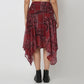 Printed Flared High Rise Skirt