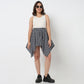 Cotton Pleats High Rise Skirt