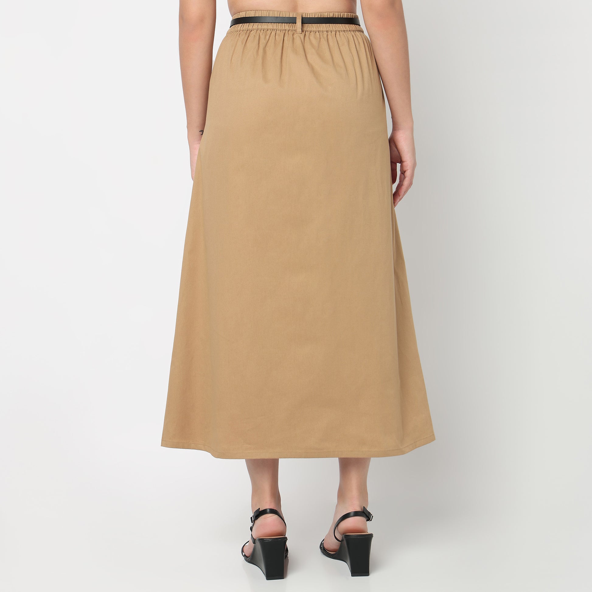 Cotton High Rise Skirt