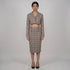 Slim Fit Checkered Skirt