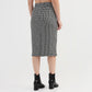 Checkered Slim Fit Skirt