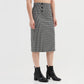 Checkered Slim Fit Skirt