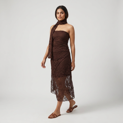 Solid Flared Mid Rise Skirt