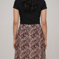 A-Line Printed Flared Skirt