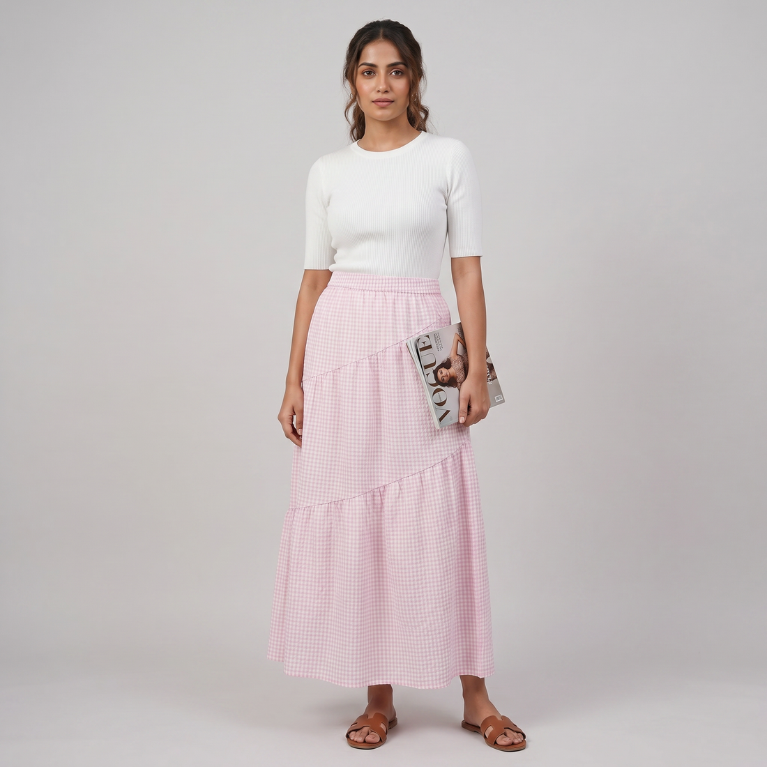 Checkered Flared Betty Skirt