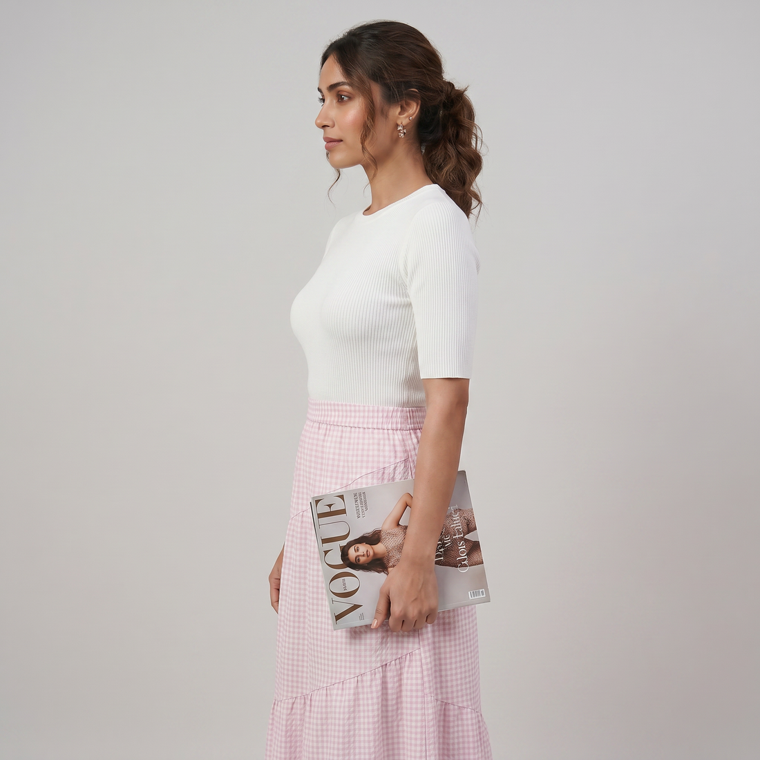 Checkered Flared Betty Skirt