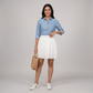 Cotton Solid Flared Skirt