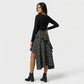 Checks Skirt with Multiple Uneven Layers