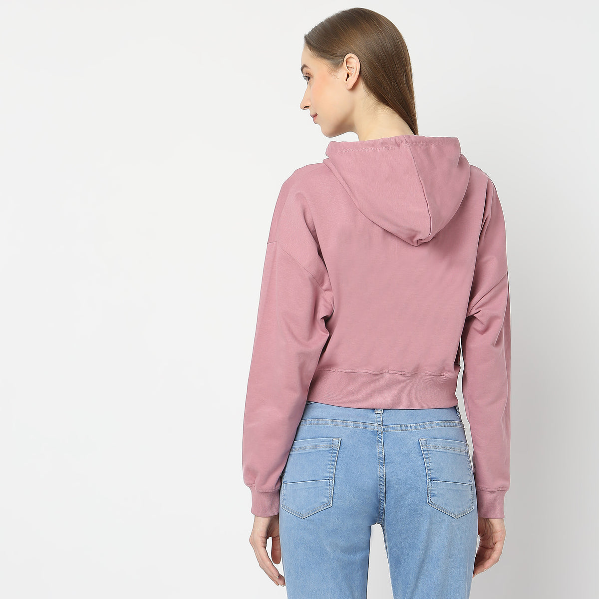 Regular Fit Solid Sweatshirt