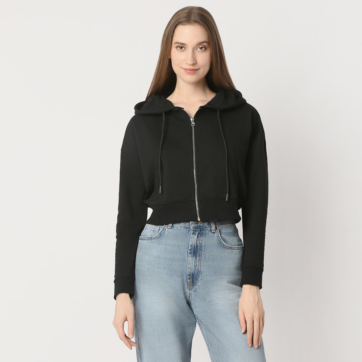Regular Fit Solid Regular Length Sweatshirt