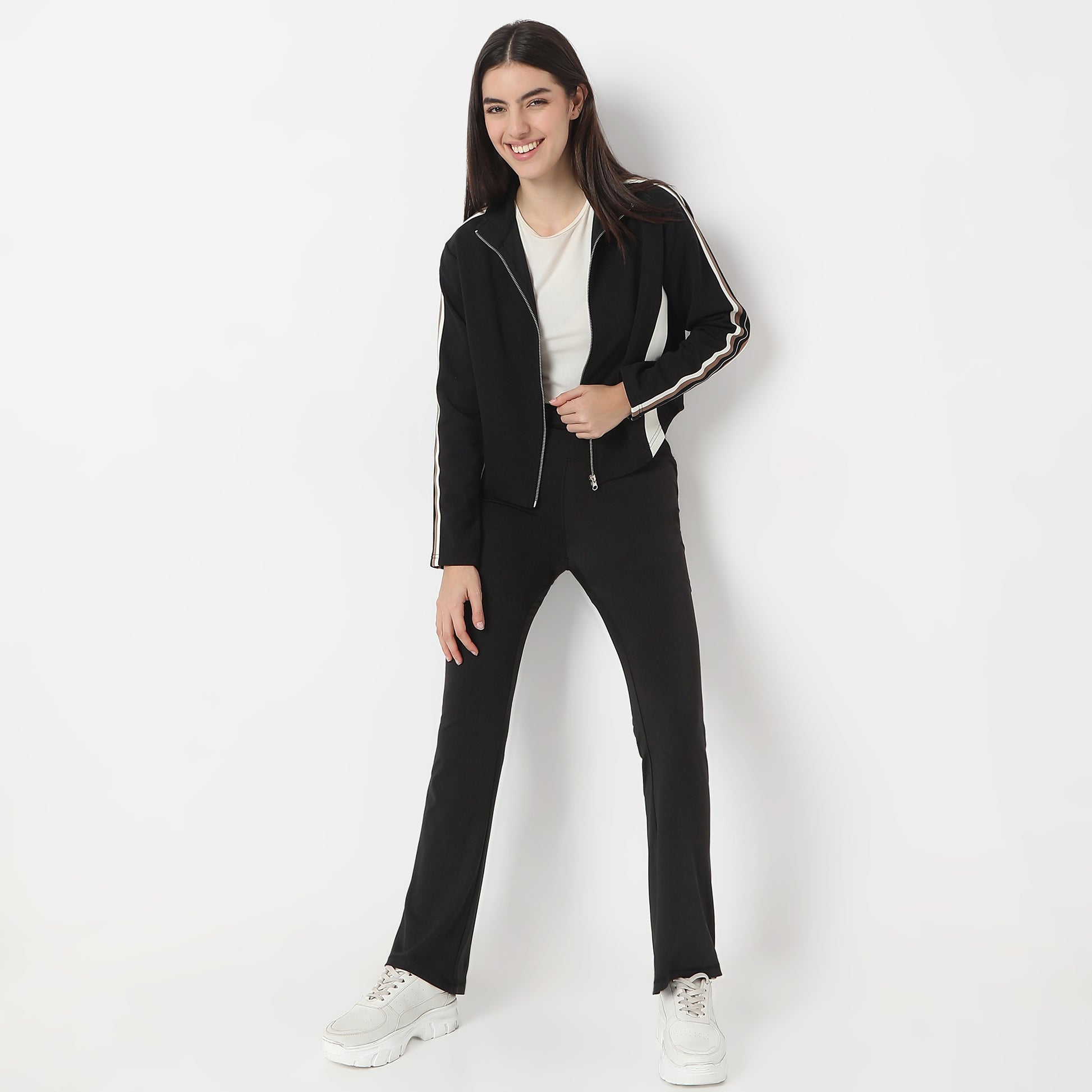 Regular Fit Solid Sweatshirt