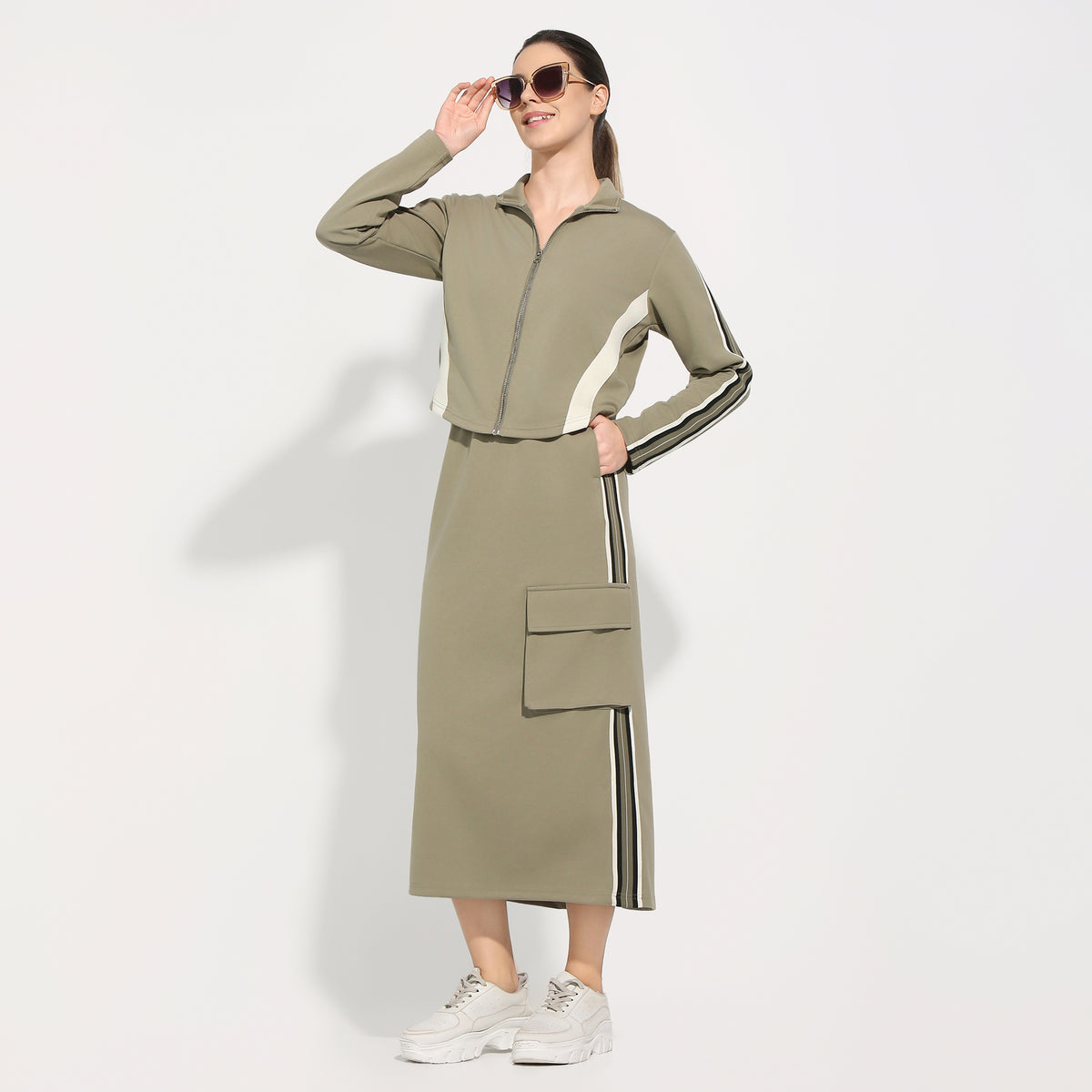 Regular Fit Solid Sweatshirt