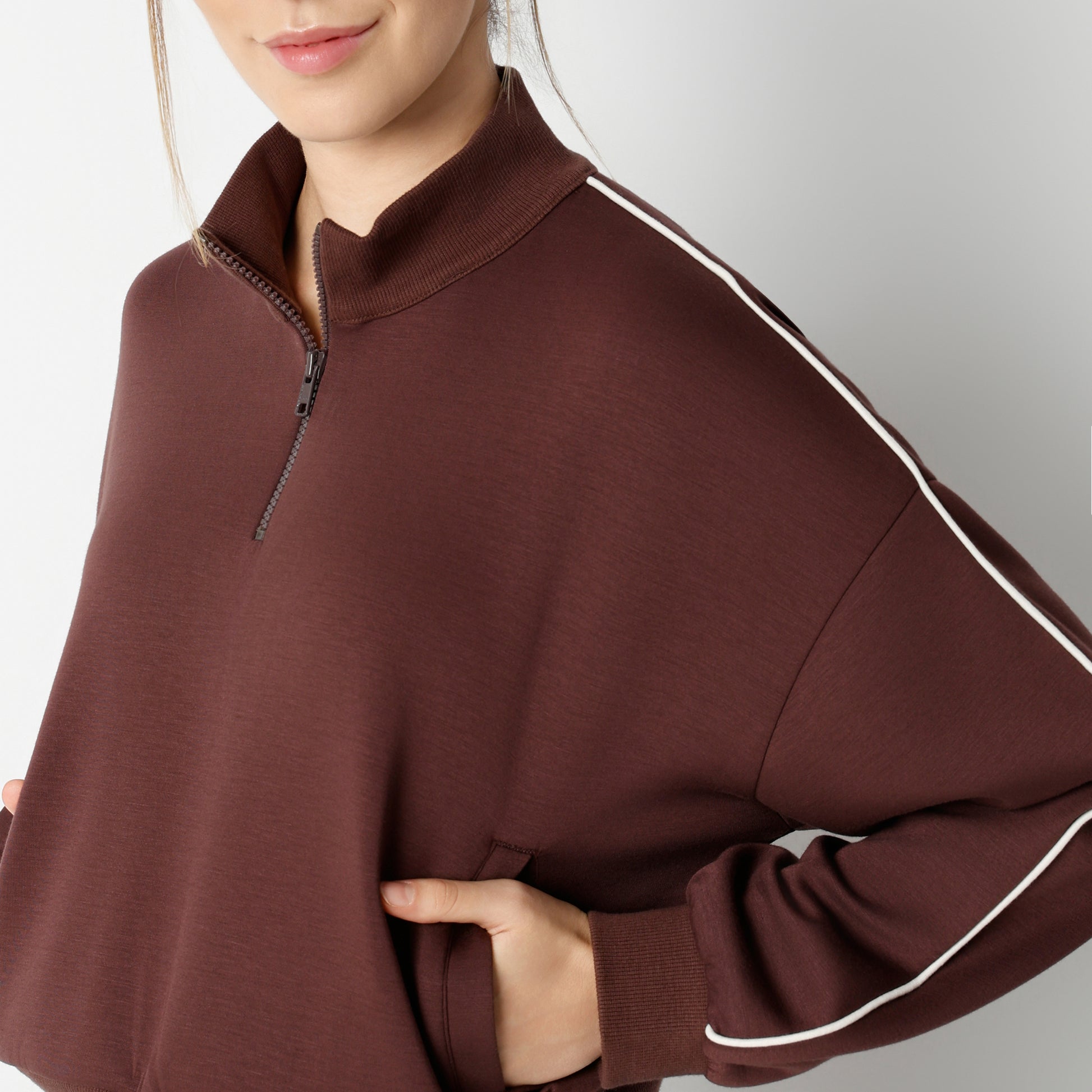 Relaxed Fit Solid Regular Length Sweatshirt