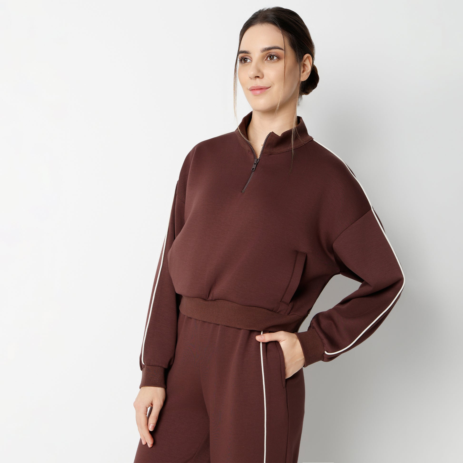 Relaxed Fit Solid Regular Length Sweatshirt