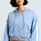 Cotton Oversize Sweatshirt With Front Zipper
