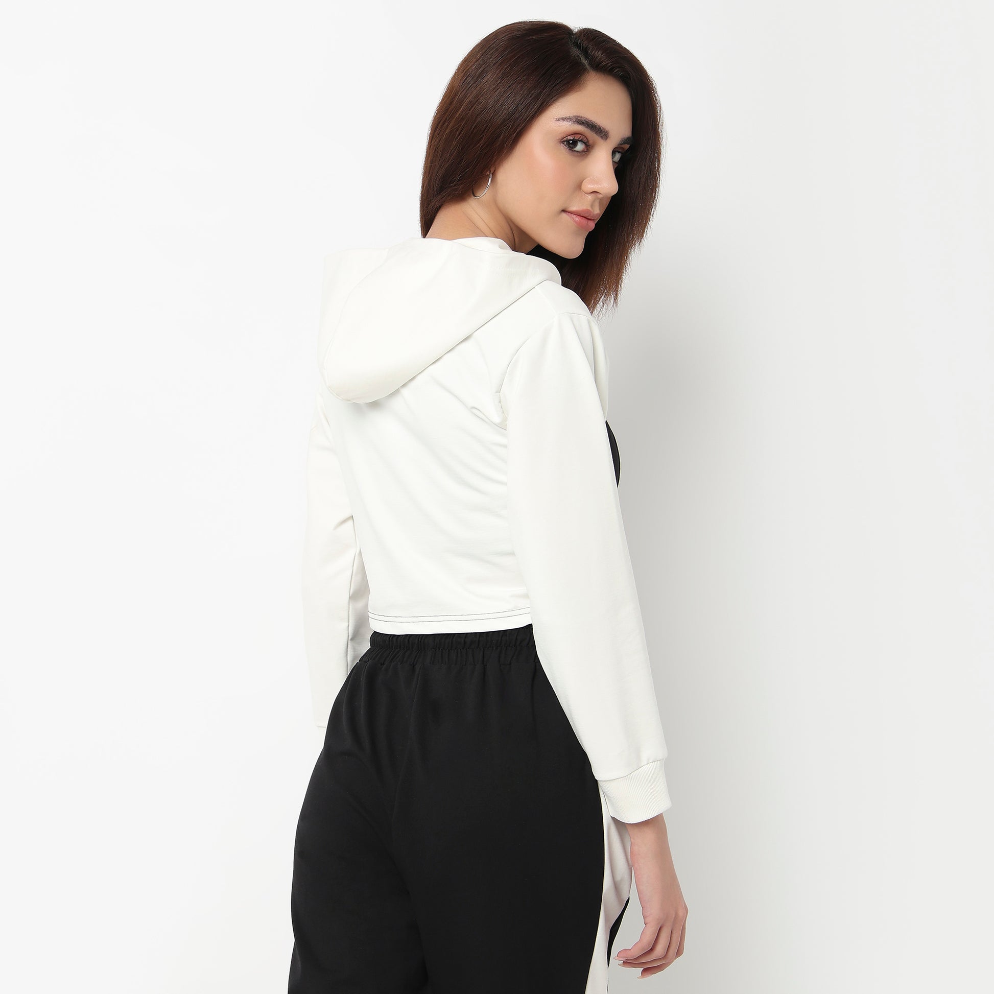 Slim Fit Sweatshirt With Corset Panelling