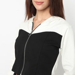 Slim Fit Sweatshirt With Corset Panelling