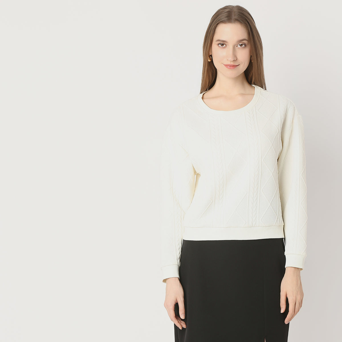 Boxy Fit Solid Regular Length Sweat Tee