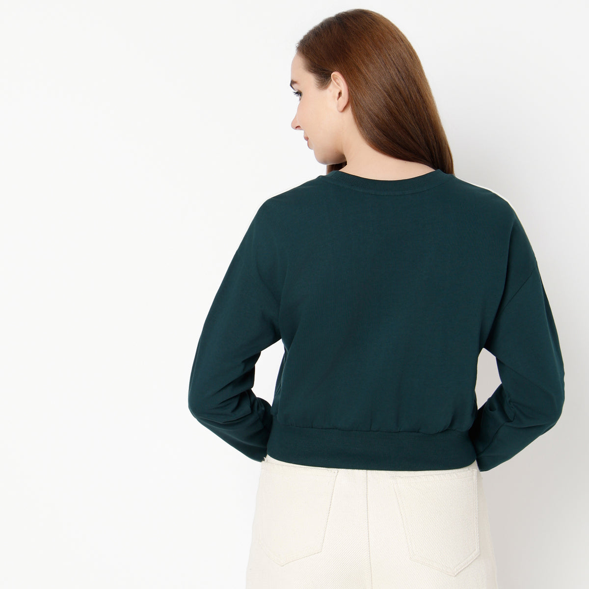 Oversize Graphic Round Neck Sweat Tee
