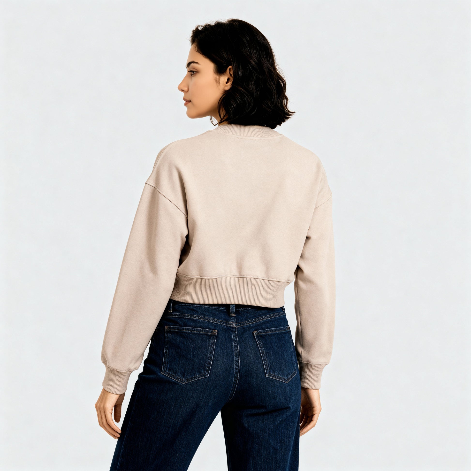 Graphic Cropped Boxy Sweat Tee