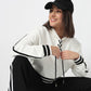 Boxy Fit Sweat Tee With Lace-Up Neckline