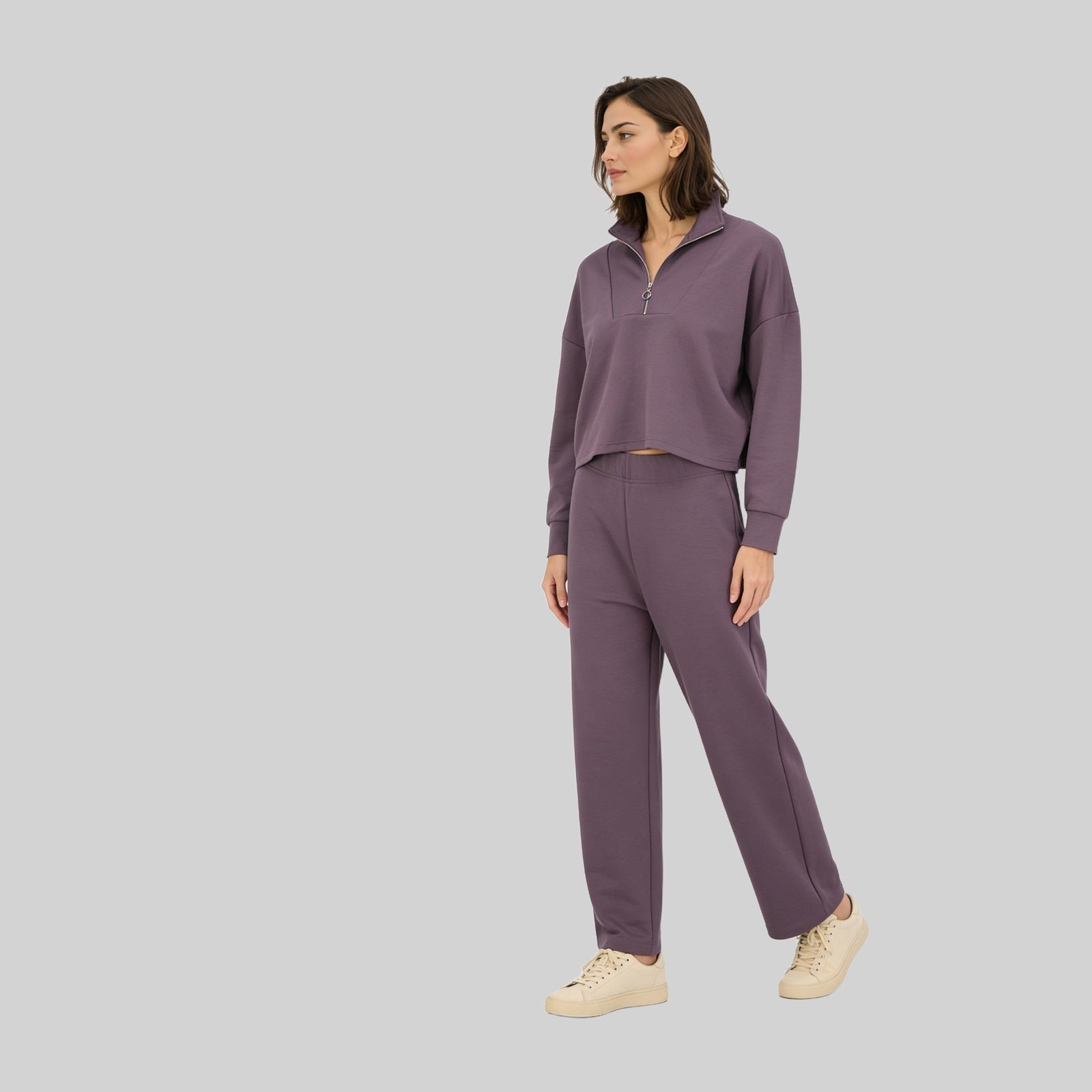 Mock Turtle Neck Sweat Tee