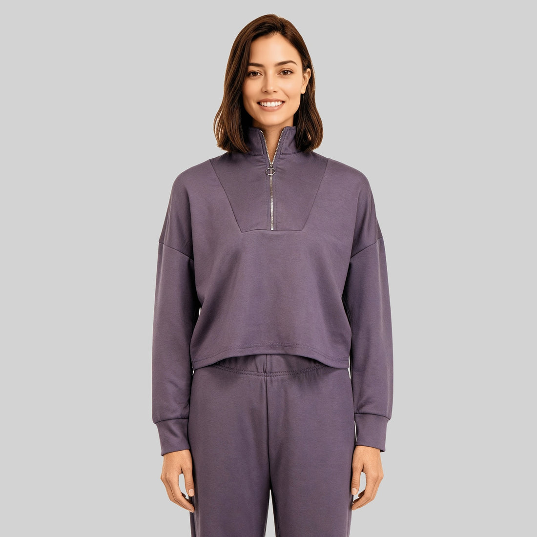 Mock Turtle Neck Sweat Tee