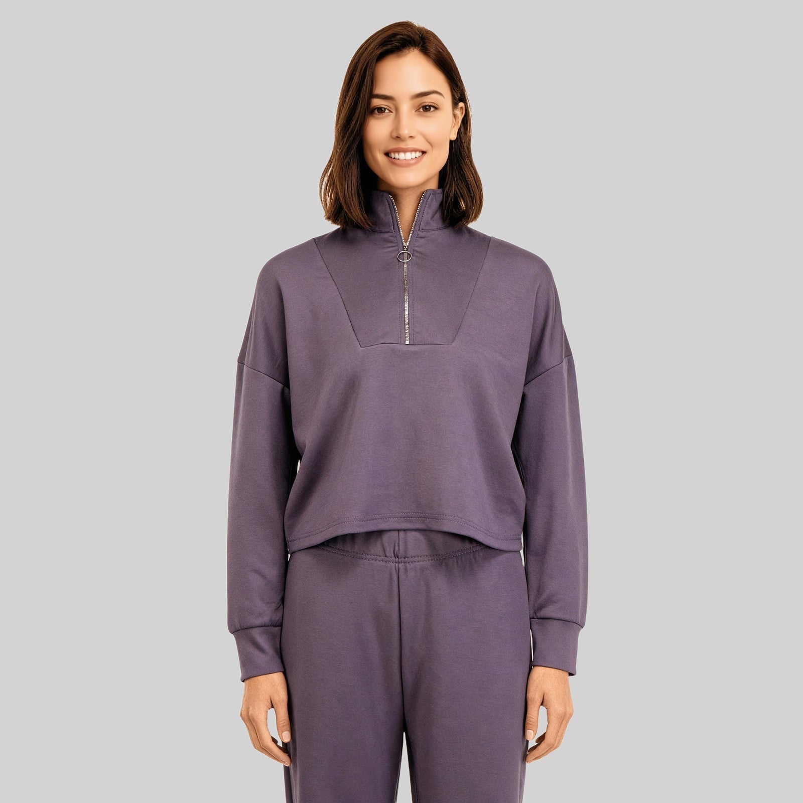 Mock Turtle Neck Sweat Tee